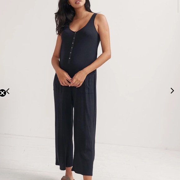 Hatch Pants - Hatch Black Cropped Maternity Jumpsuit NWT